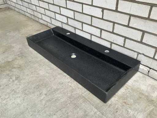 Lavabo noir 100 x 40 cm