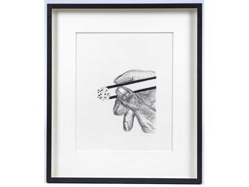 Roger Raveel - Main et cigarette - Gravure 