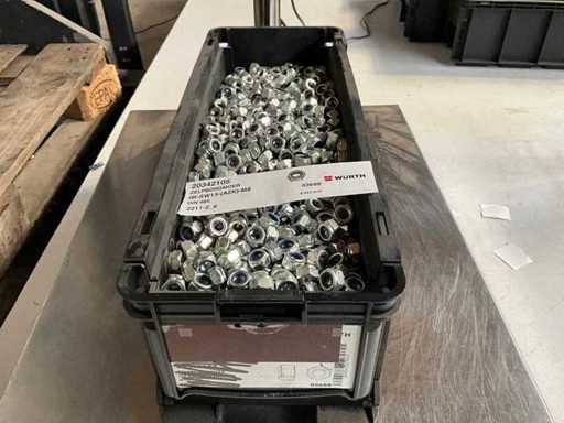 Würth 15.33kg Self-locking nut M8 in stackable box
