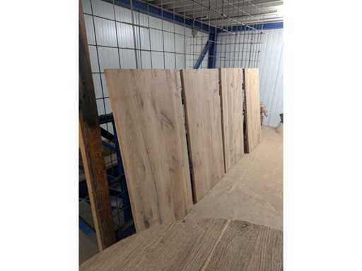 4 pezzi di piani in rovere recuperato con epossidica