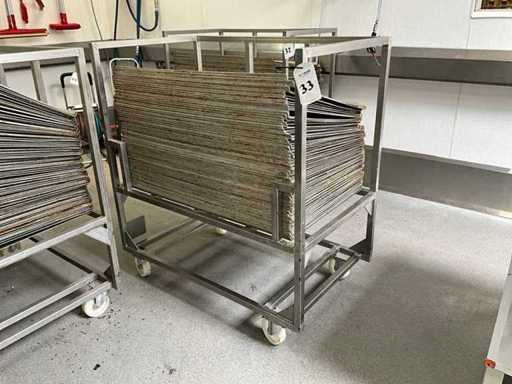Chariot à plaques + plaques en aluminium
