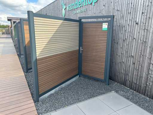 showmodel - WPC tuinschuttingen + poorten (3x)