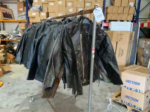 Vintage lederen motorjack (69x)