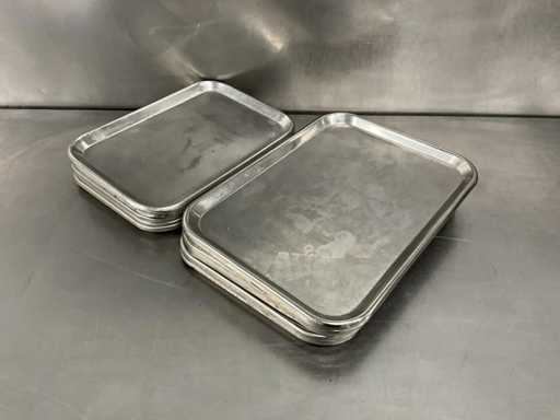 Lotto di teglie da forno in acciaio inox