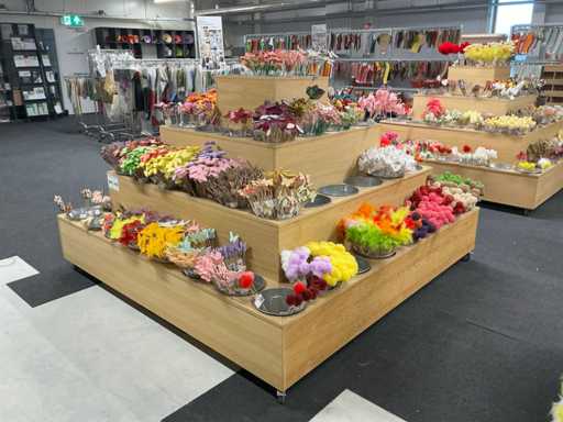 Presentatiemeubel met emmers (4x)