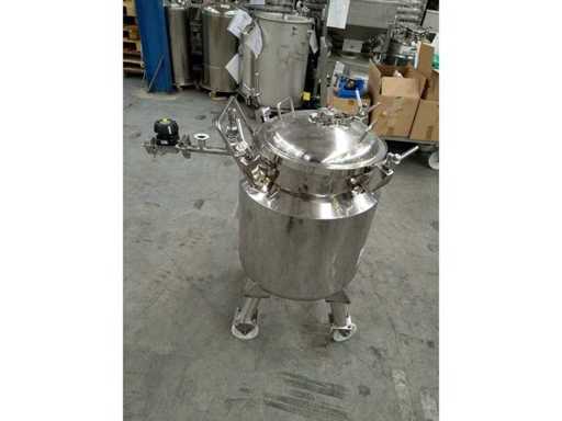 100 liter roestvrijstalen tank op wielen