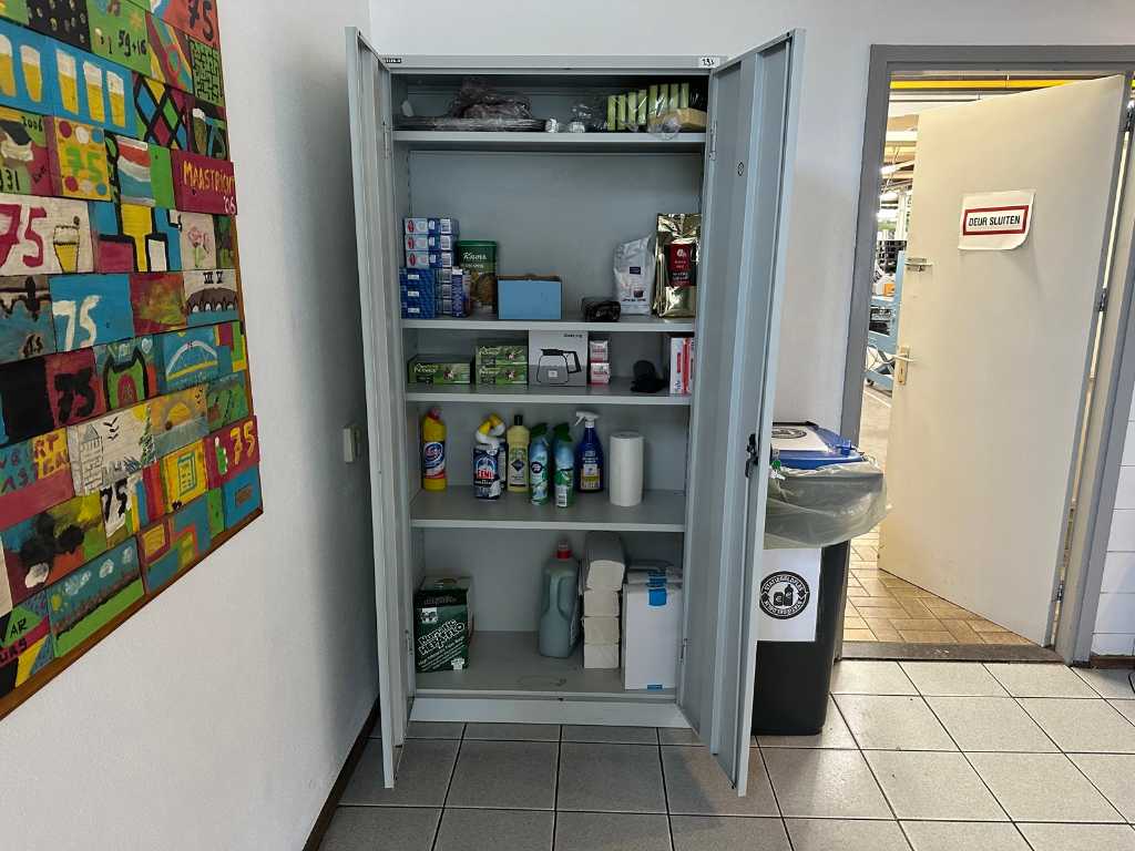 Office cabinet with stock of canteen items