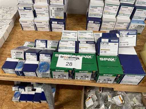 21 Kisten mit Holzschrauben