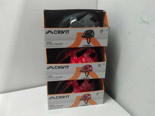 Crivit - Caschi per biciclette per bambini con luce LED. (3 volte)