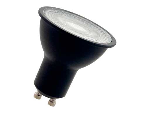 7W GU10 LED Spot met lens 3000K zwart (50x)