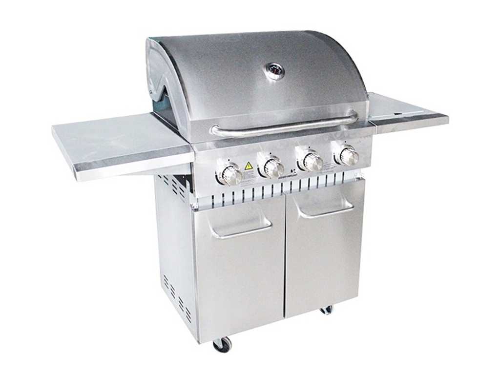 Stainless Steel Gas Barbecue - 4 burners with side burner