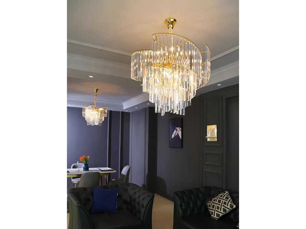 Crystal chandelier (art deco style) - 7 (gold)