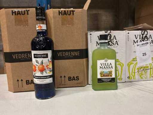 Lotto di gin, limoncello e liquore