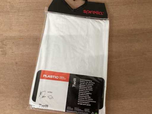Biała zasłona prysznicowa Spirella Twill 120x200 cm (46x)