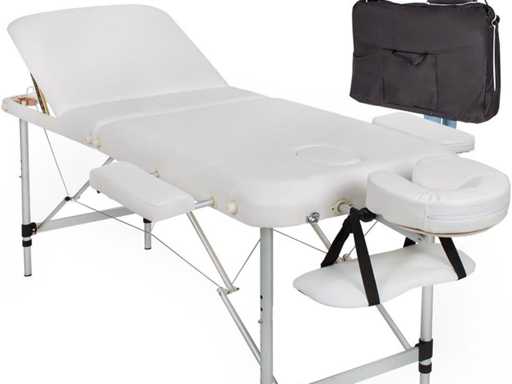 Foldable aluminum massage bed 3 massage zones