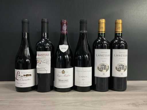 Diverse Rode wijn (6x)