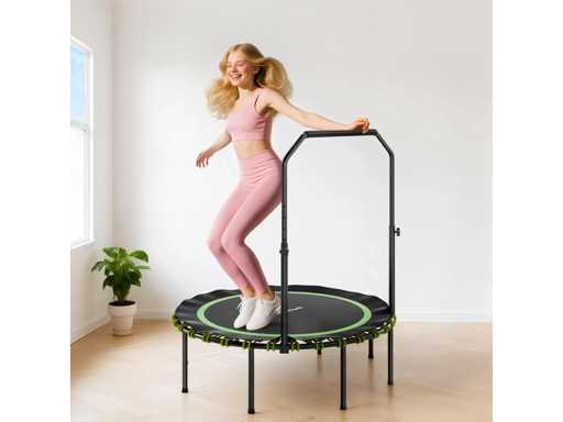 Fitness-Trampolin met verstelbare handhelling