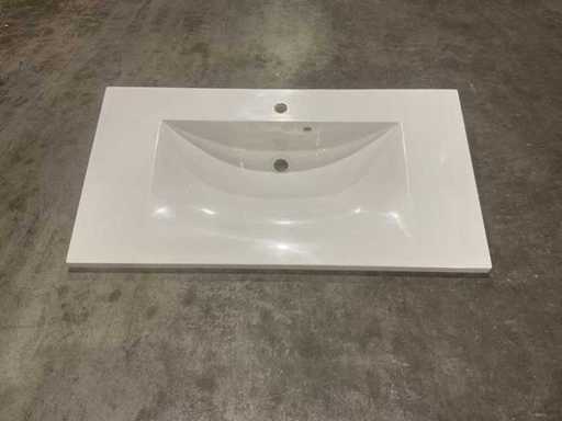 Allibert 100cm Plan Polybeton 1 vasque blanc 816345 Wasbak