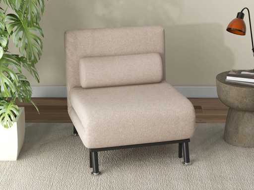 Fauteuil convertible 1 place, chauffeuse canapé-lit 3 en 1