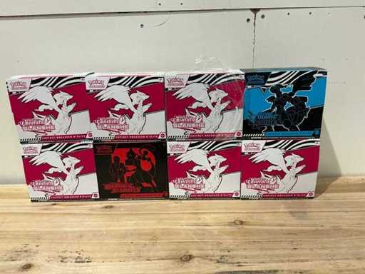 Pokemon alb violet cutii cu flair alb Colecționabile altele