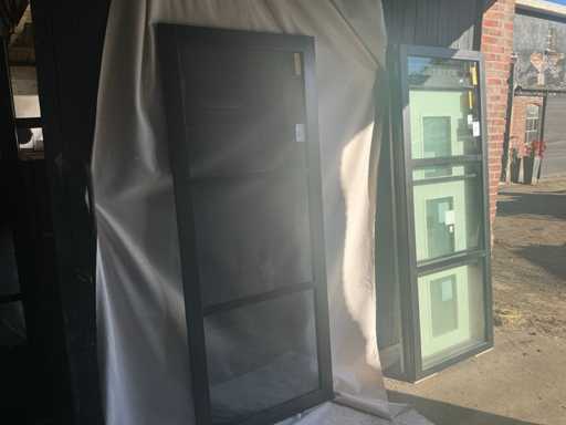 Porte intérieure en verre fumé noir 93x231.5cm