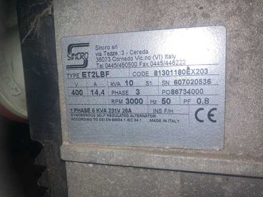 SINCRO ET2LBF Generator 380V