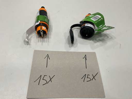 15 zestawów po 2 wtyczki