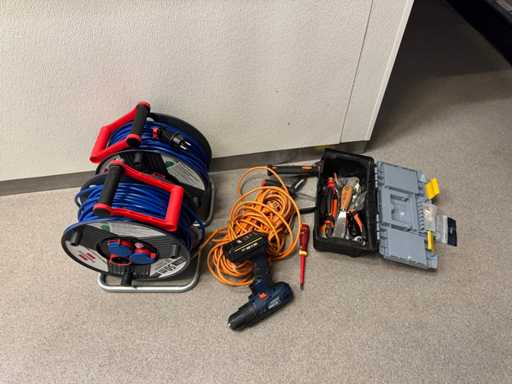 Batch of tools and extension cords