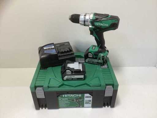 Hitachi DV18DSDL Bohr-/Schraubschläger mit Gehäuse, 2× Batterie 5ah und Batterieladegerät