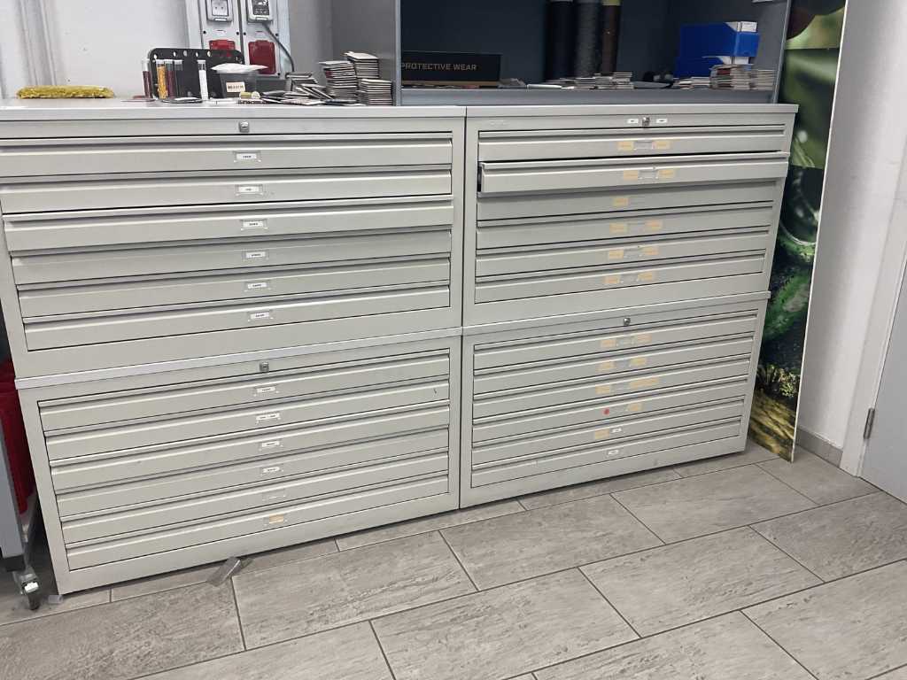 Inofec Metal chest of drawers (4x)