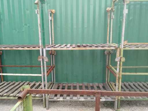 Metalen pallet met rubber