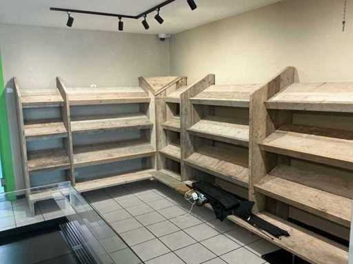 Shop shelf in L shape Shop furniture