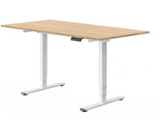 bureau assis debout classique - plateau bamboo 140x70