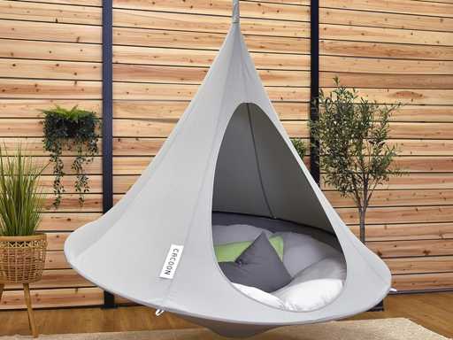 Vivere Cacoon Double Hanging Chair – 2-Person Hammock Cabin for Indoor and Outdoor