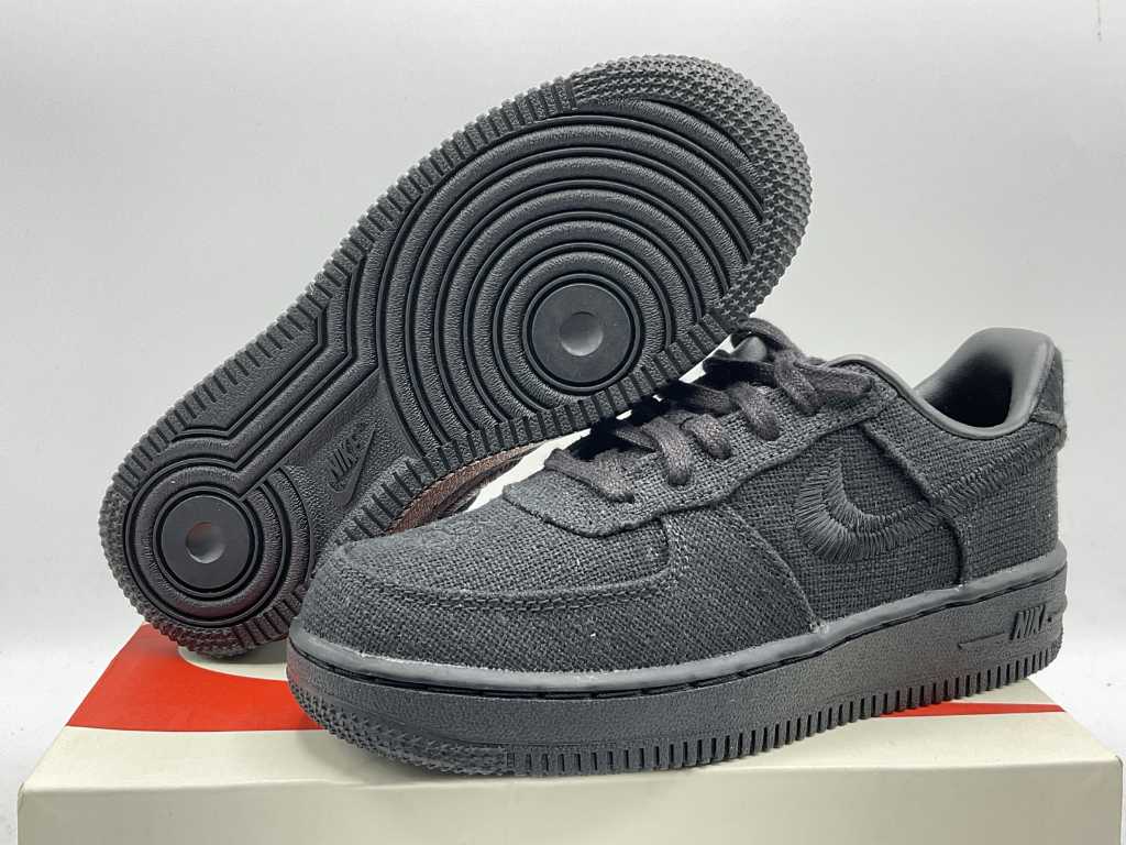 Nike Air Force 1 Low Stussy Black Kids Sneakers 32