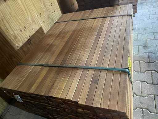 Guyana Teak Latten Geschaafd 1250x40x27mm (345x)