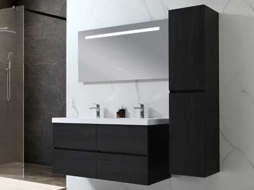 Zestaw mebli łazienkowych - Vonato - Calmwood 120 - 0 - 2-2-osobowy 120 cm