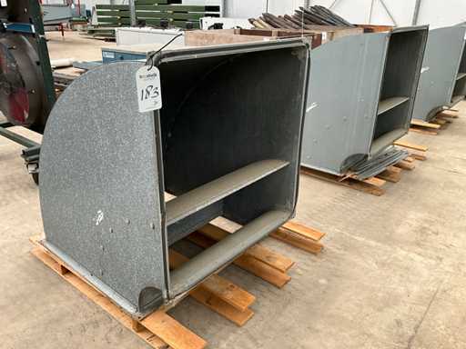 Luchtkanaalbocht 90° (2x)