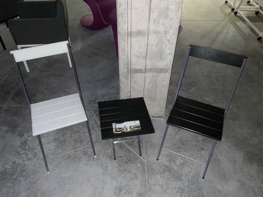 Mathias Claerhout scaune pliante (2 bucăți) cu o masă pliabilă