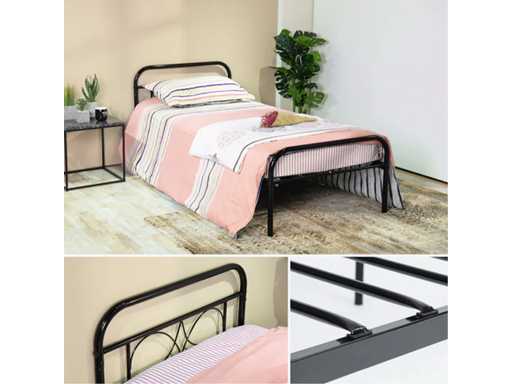 Metal bed for single bed 90 x 190 