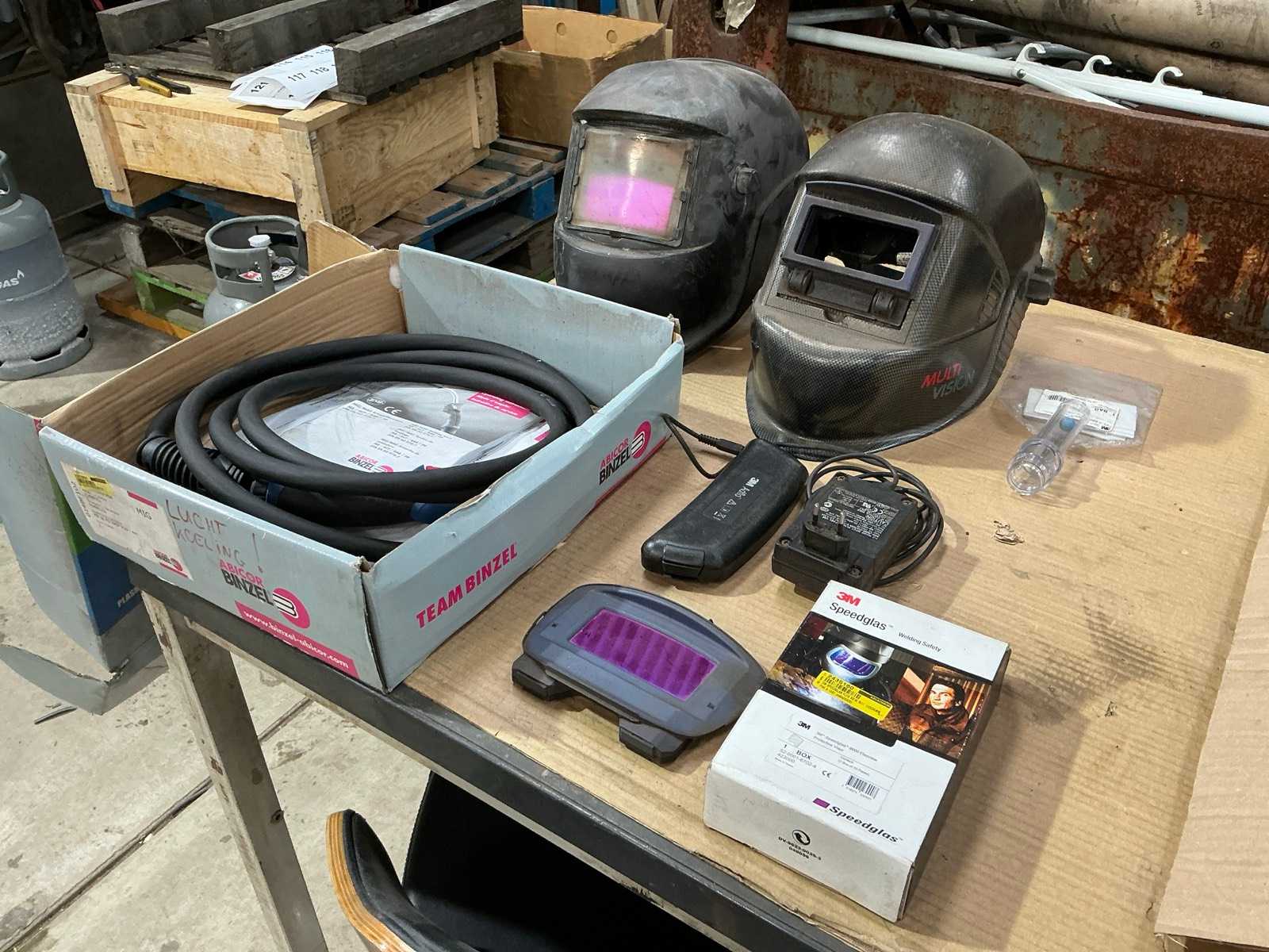 MIG/MAG Torch and welding helmet