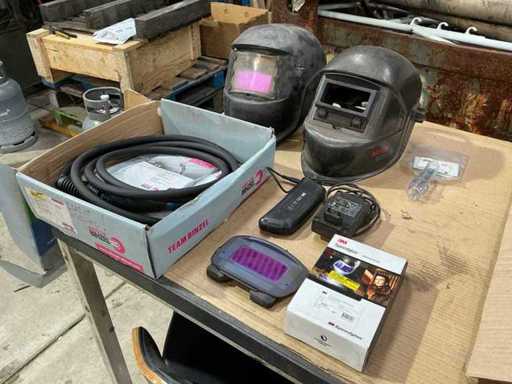MIG/MAG Torch and welding helmet