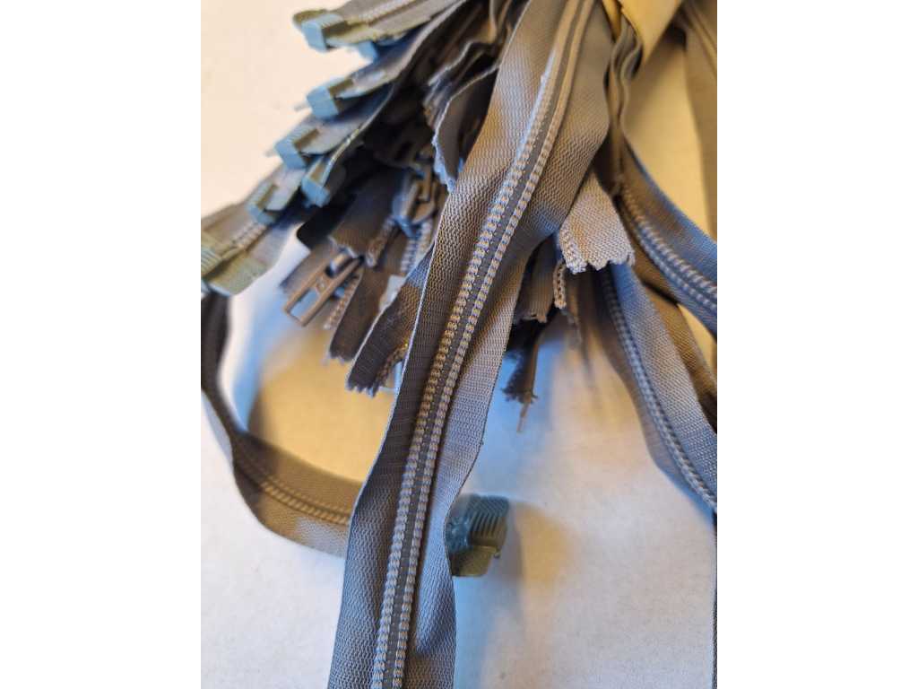 25 pieces zippers separable 58cm spiral grey