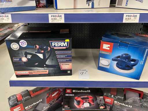 Farbsprühmaschine und Poliermaschine