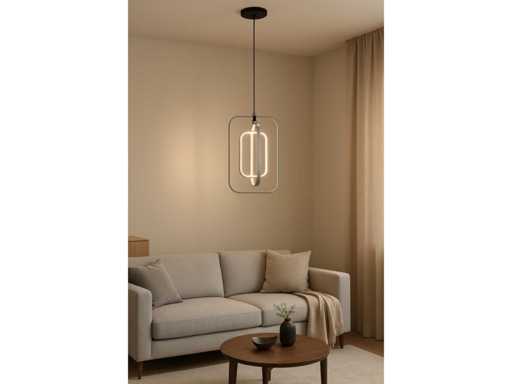 LED Hanglamp – 45W – Chroom – In Hoogte Verstelbaar – 5835/3