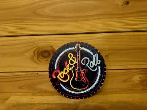 Metal advertising sign round 20cm