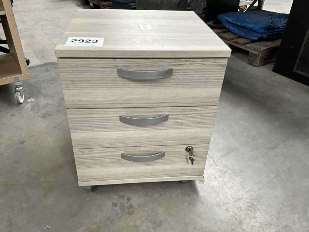 Wooden Bedside Table with 3 drawers