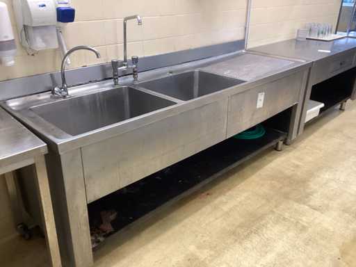 ZANUSSI Double stainless steel sink