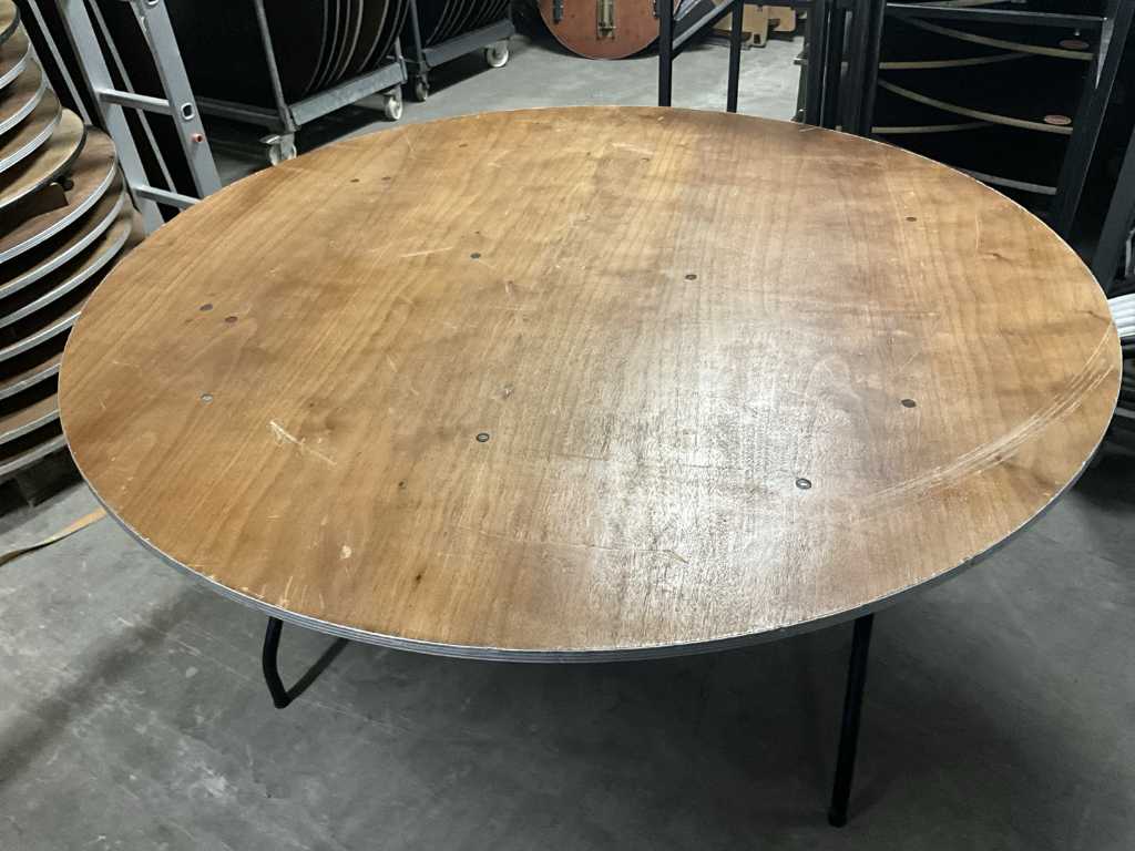 22 various round folding banquet tables