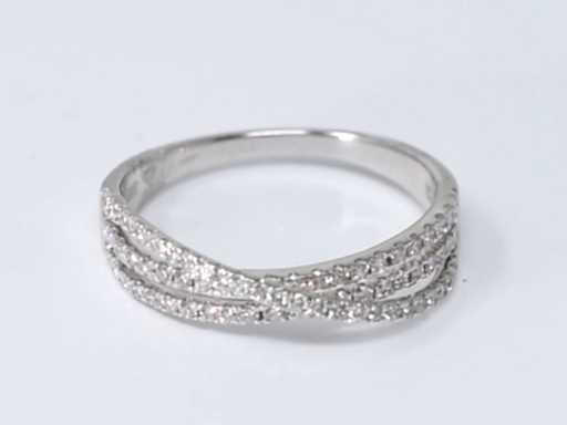 9 KT White Gold Ring With Natural Diamond